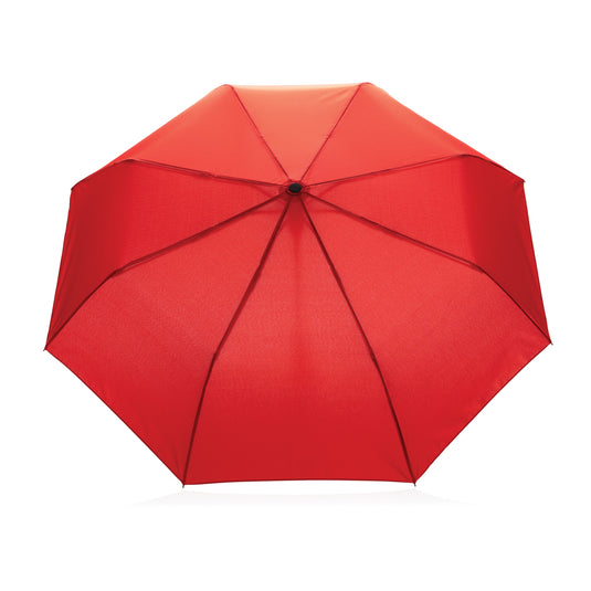 21" Impact AWARE™ RPET 190T mini auto open umbrella - Custom Wood Designs