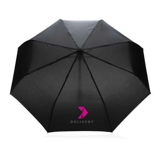 21-inch Impact AWARE™ RPET auto open/close umbrella by XD Collection with eco-friendly recycled polyester fabric.