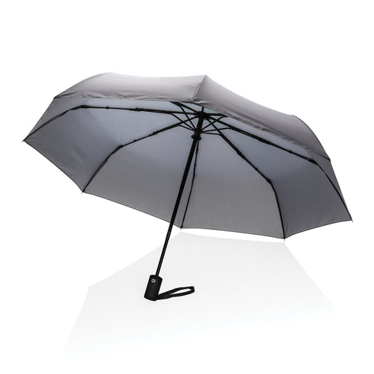 21-inch Impact AWARE™ RPET auto open/close umbrella by XD Collection, featuring durable 190T fabric and automatic opening mechanism.