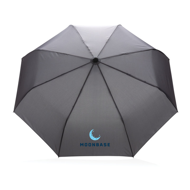 Load image into Gallery viewer, 21-inch Impact AWARE™ RPET auto open/close umbrella by XD Collection, featuring durable 190T fabric and compact design.
