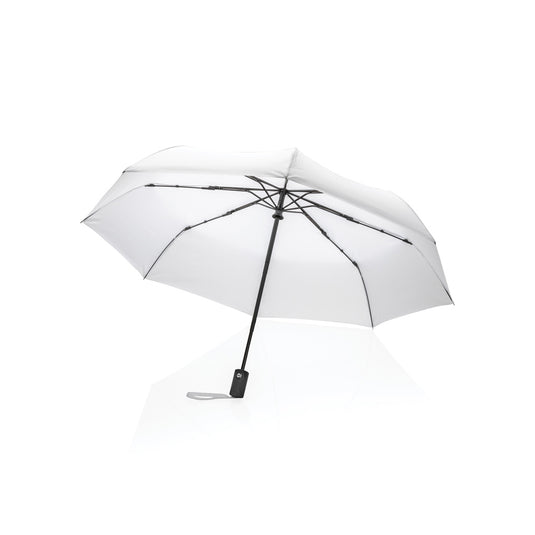 21-inch Impact AWARE™ RPET auto open/close umbrella by XD Collection, featuring eco-friendly recycled PET fabric and automatic mechanism.
