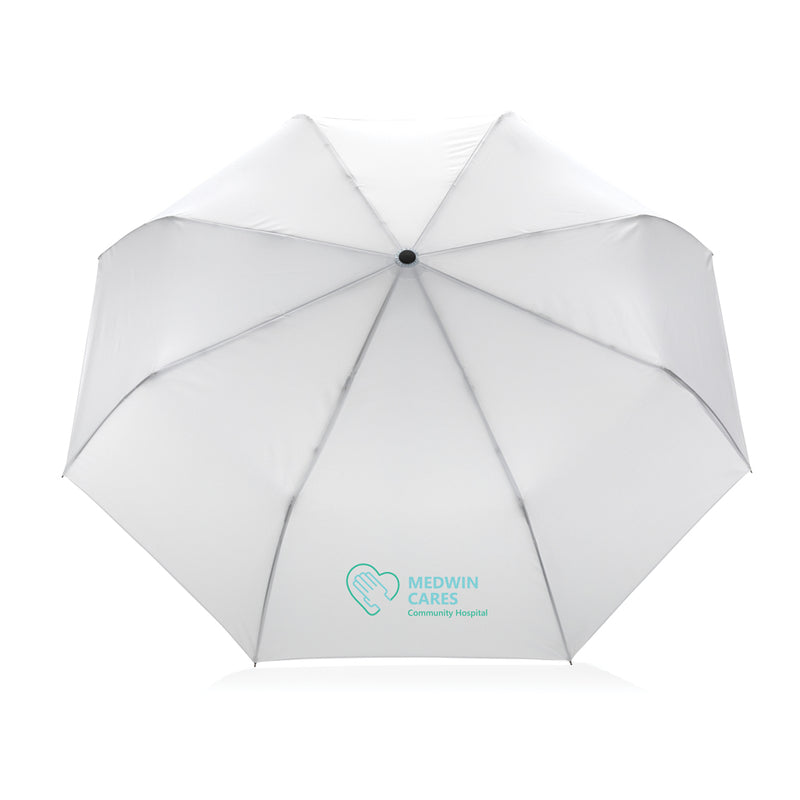 Load image into Gallery viewer, 21-inch Impact AWARE™ RPET auto open/close umbrella by XD Collection, featuring durable fabric and automatic opening mechanism.
