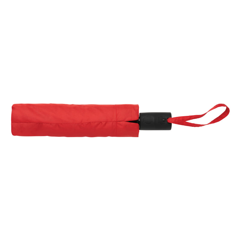 Load image into Gallery viewer, 21-inch Impact AWARE™ RPET auto open/close umbrella by XD Collection, featuring a compact, eco-friendly design with a sturdy canopy.

