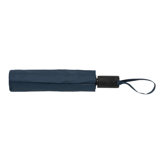 21-inch Impact AWARE™ RPET auto open/close umbrella by XD Collection with teal canopy and sturdy automatic mechanism.