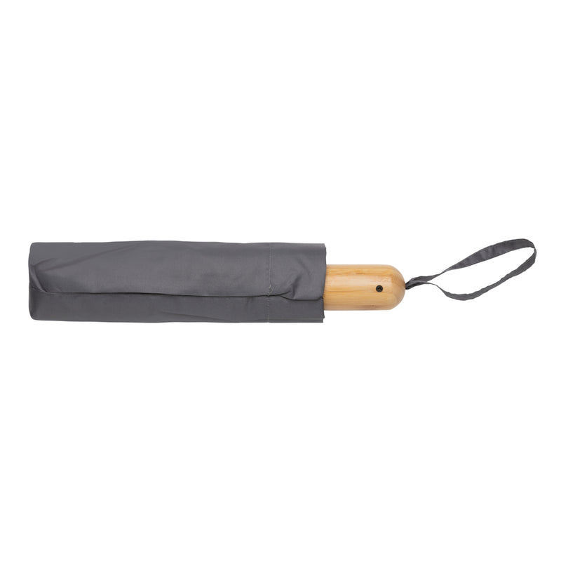 Load image into Gallery viewer, 21-inch Impact AWARE™ RPET bamboo auto open/close umbrella by XD Collection, featuring eco-friendly design and bamboo handle.
