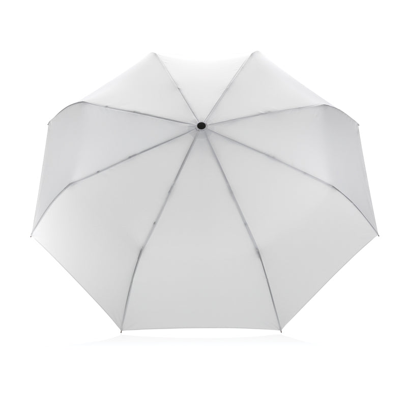 Load image into Gallery viewer, 21-inch Impact AWARE™ RPET bamboo auto open/close umbrella by XD Collection, with eco-friendly bamboo handle and durable 190T polyester canopy
