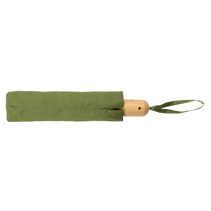 Load image into Gallery viewer, 21-inch Impact AWARE™ RPET bamboo auto open umbrella by XD Collection, featuring eco-friendly material and automatic open-close mechanism.
