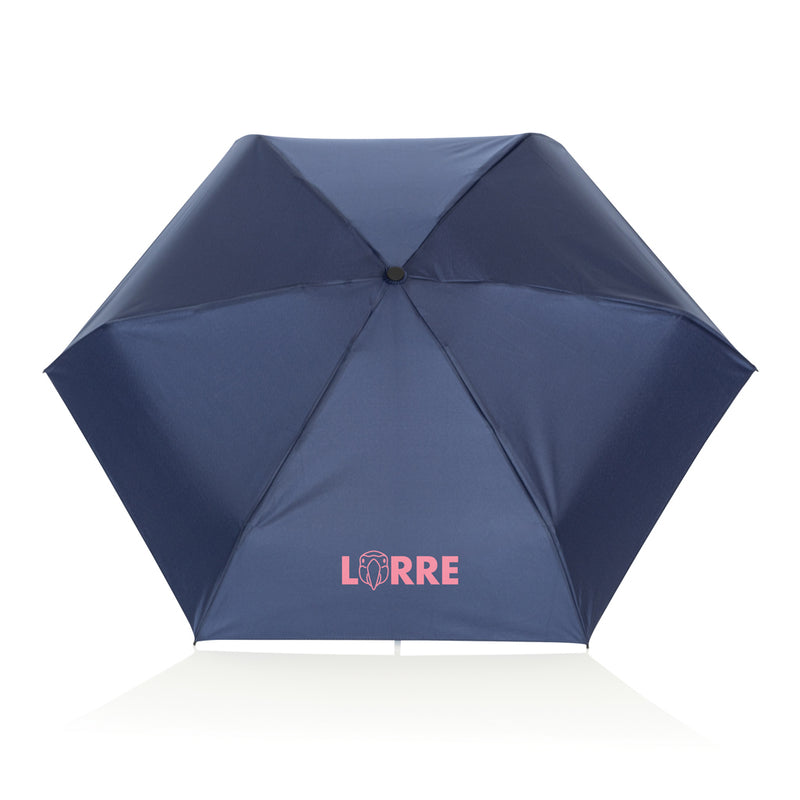 Load image into Gallery viewer, 19.5&quot; Aware™ RPET super mini manual 190T Pongee umbrella - Custom Wood Designs 19.5&quot; Aware™ RPET super mini manual 190T Pongee umbrella
