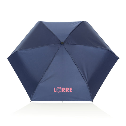19.5" Aware™ RPET super mini manual 190T Pongee umbrella - Custom Wood Designs 19.5" Aware™ RPET super mini manual 190T Pongee umbrella