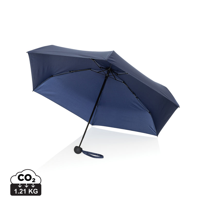 Load image into Gallery viewer, 19.5&quot; Aware™ RPET super mini manual 190T Pongee umbrella - Custom Wood Designs 19.5&quot; Aware™ RPET super mini manual 190T Pongee umbrella
