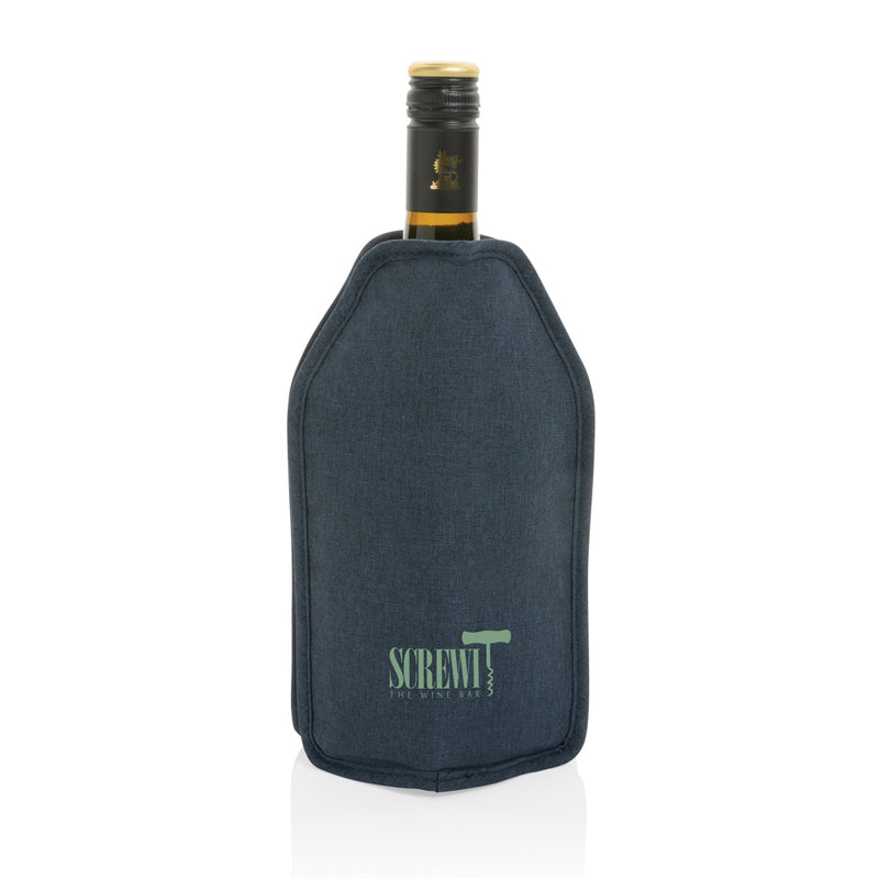 Load image into Gallery viewer, Vino AWARE™ RPET wine cooler sleeve - Custom Wood Designs
