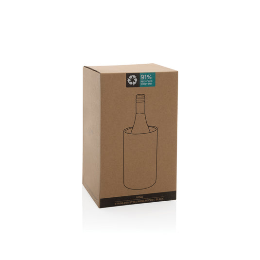 Vino RCS certified recycled stainless steel wine bucket - Custom Wood Designs