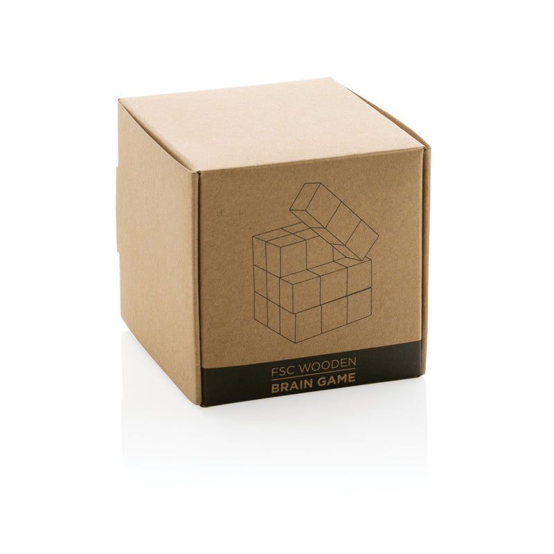 Load image into Gallery viewer, Wooden brain game in canvas pouch - Custom Wood Designs
