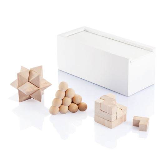 3 pcs brain teaser set - Custom Wood Designs