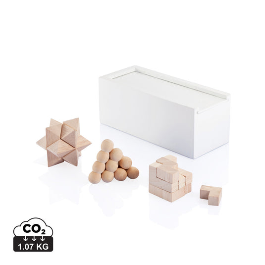 3 pcs brain teaser set - Custom Wood Designs