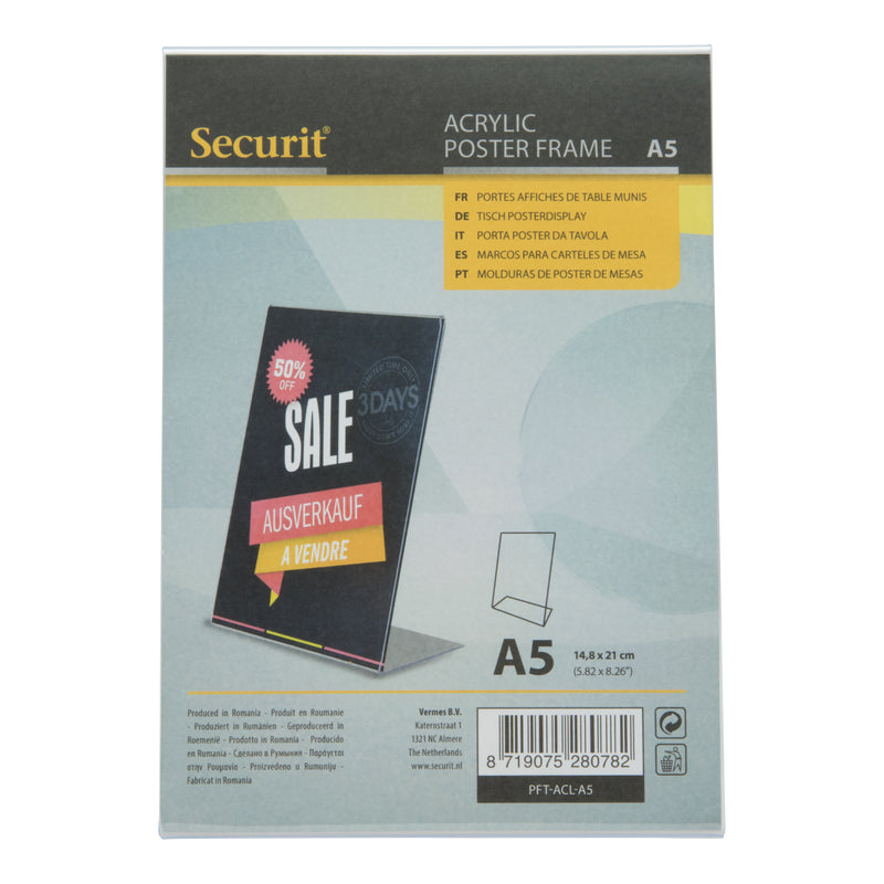 Load image into Gallery viewer, Securit Posterframes - Acrylic - Transparent 21,2x15x7,7cm - Pack of 6
