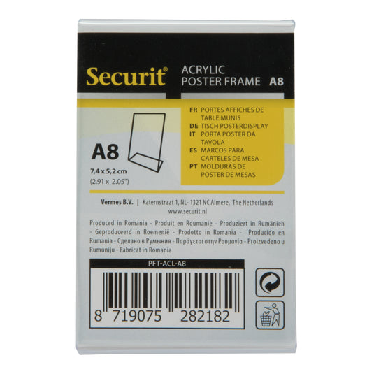 Securit Posterframes - Acrylic - Transparent 8x4,1x4,1cm - Pack of 12