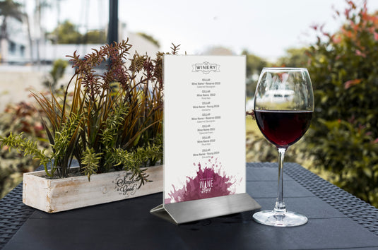 Securit Posterframes - Table - Transparent 24,3x15x7,4cm - Pack of 6 - in use