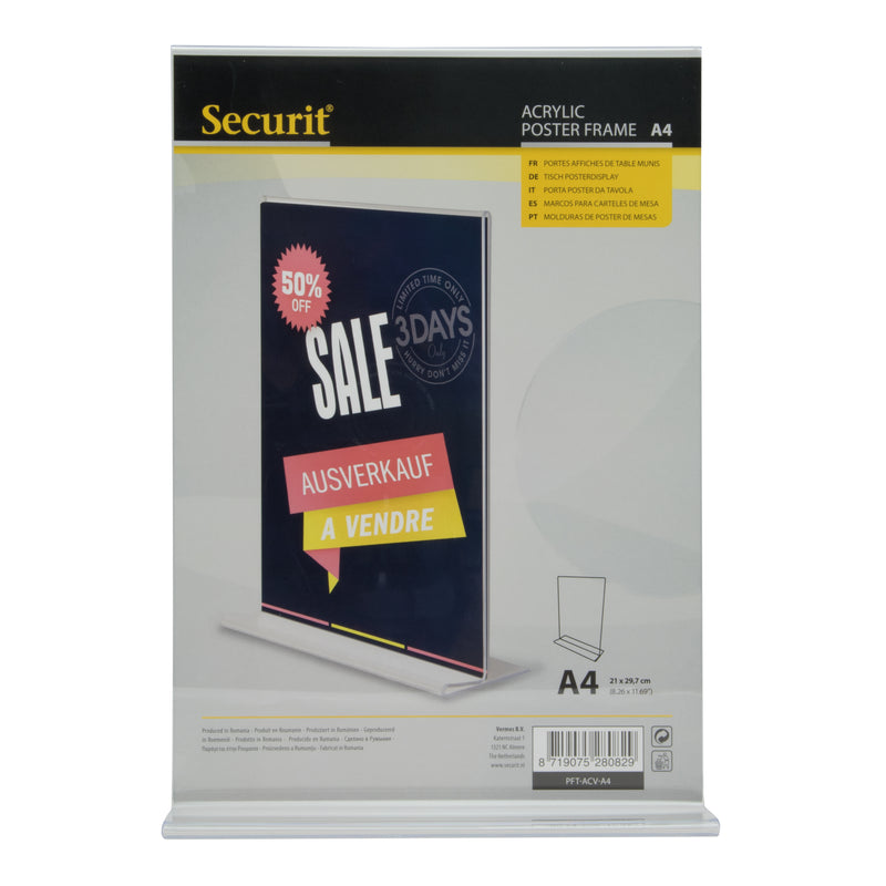 Load image into Gallery viewer, Securit Posterframes - Acrylic - Transparent 30x21x8,5cm - Pack of 6
