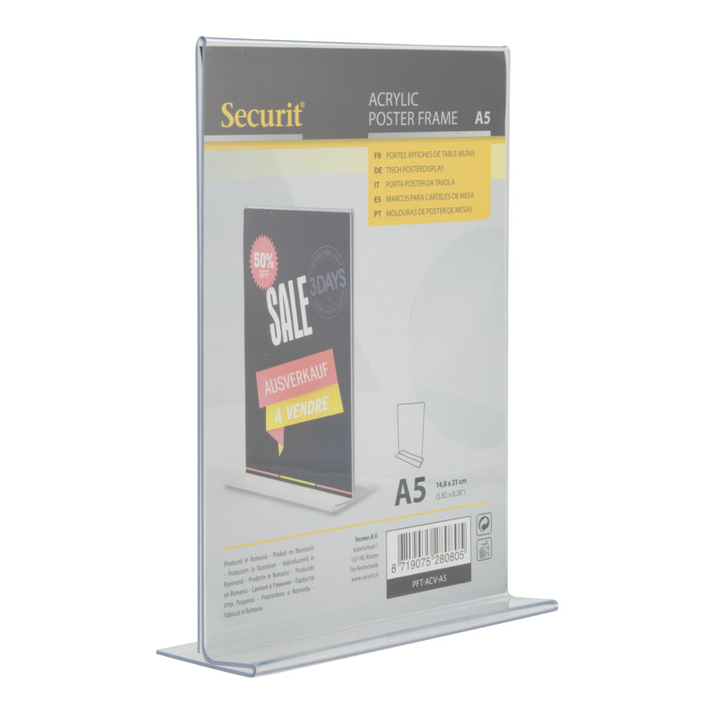 Load image into Gallery viewer, Securit Posterframes - Acrylic - Transparent 21,3x15x5,4cm - Pack of 6
