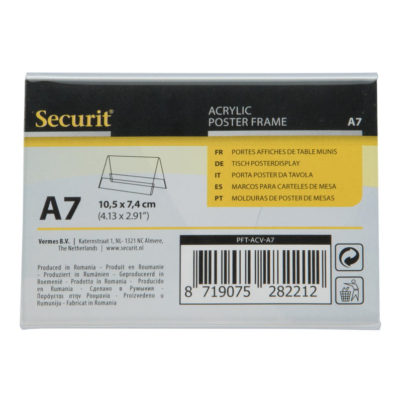 Load image into Gallery viewer, Securit Posterframes - Acrylic - Transparent 7,5x10,5x6,5cm - Pack of 12
