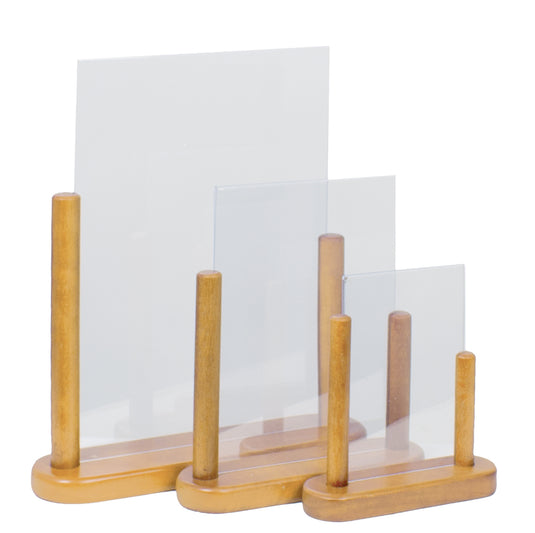 Securit Posterframes - Table - Teak 17,4x15,7x5cm - Pack of 10