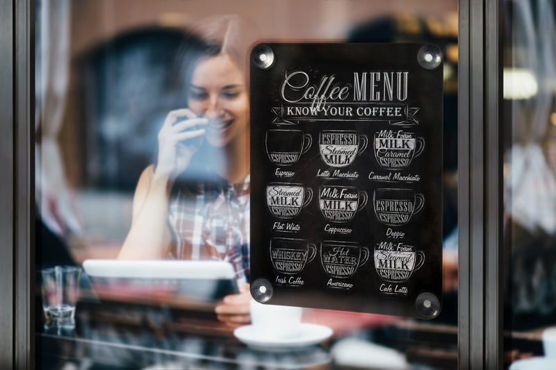 Load image into Gallery viewer, Securit Posterframes - Chalkboard Window - Black 36x27x0,3cm - Pack of 6 - in use
