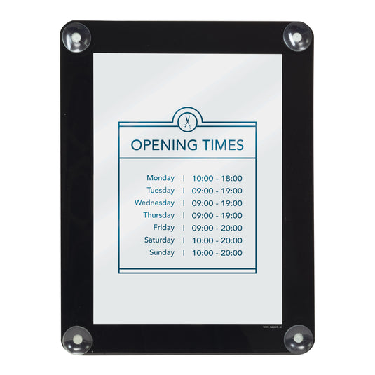 Securit Posterframes - Window - Black 36x27,1x0,2cm - Pack of 6