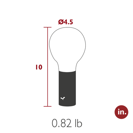 Fermob Aplô Wireless Lamp H.24 cm – dimensions