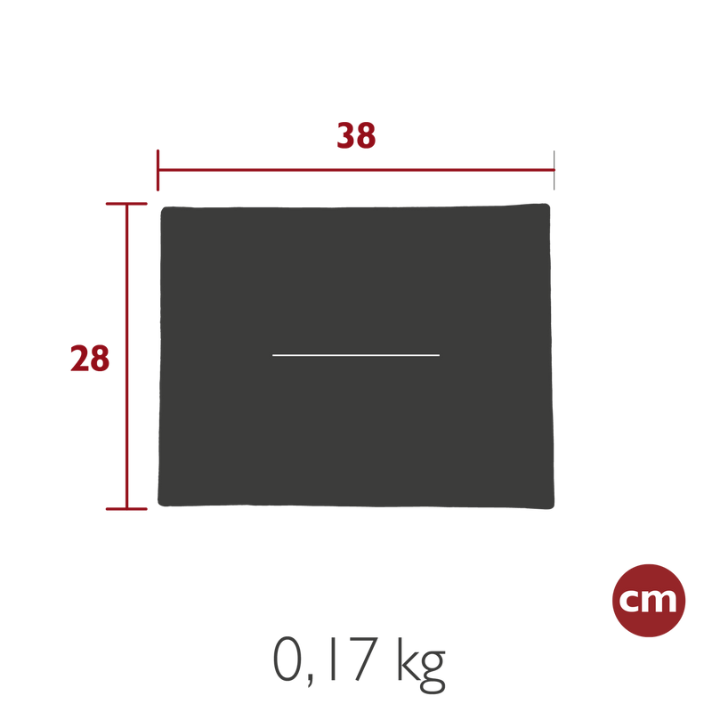 Load image into Gallery viewer, Fermob Basics Bistro Outdoor Seat Cushion 38 x 28 cm – dimensions
