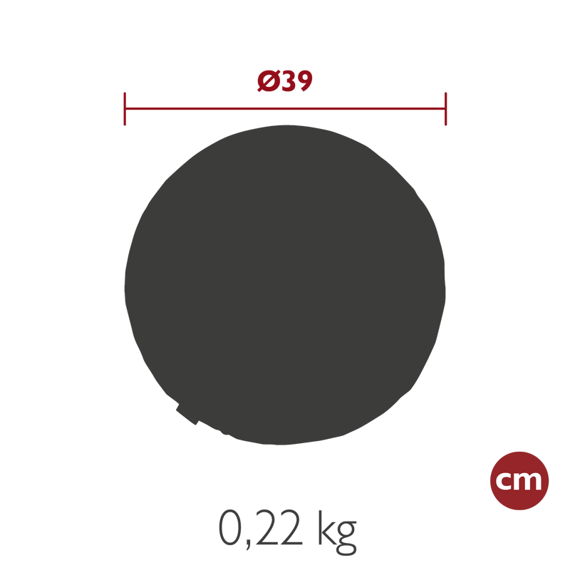 Load image into Gallery viewer, Fermob Basics Outdoor Seat Cushion Ø39 cm – dimensions
