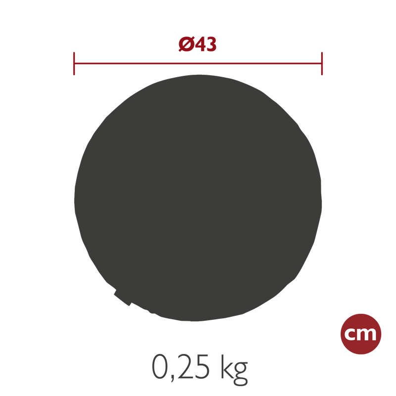 Load image into Gallery viewer, Fermob Basics Outdoor Seat Cushion Ø43 cm – dimensions
