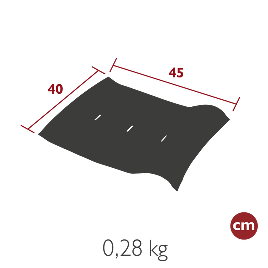 Fermob Basics Skin Outdoor Seat Cushion 45 x 40 cm – dimensions