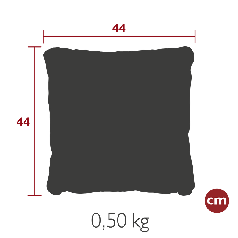 Load image into Gallery viewer, Fermob Bouquet Sauvage Tulipe Outdoor Cushion 44 x 44 cm – dimensions

