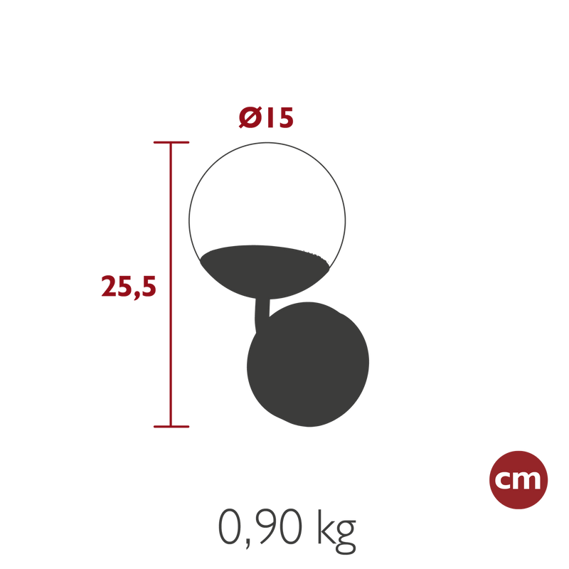 Load image into Gallery viewer, Fermob Mooon! Wall Light Ø15 cm – dimensions
