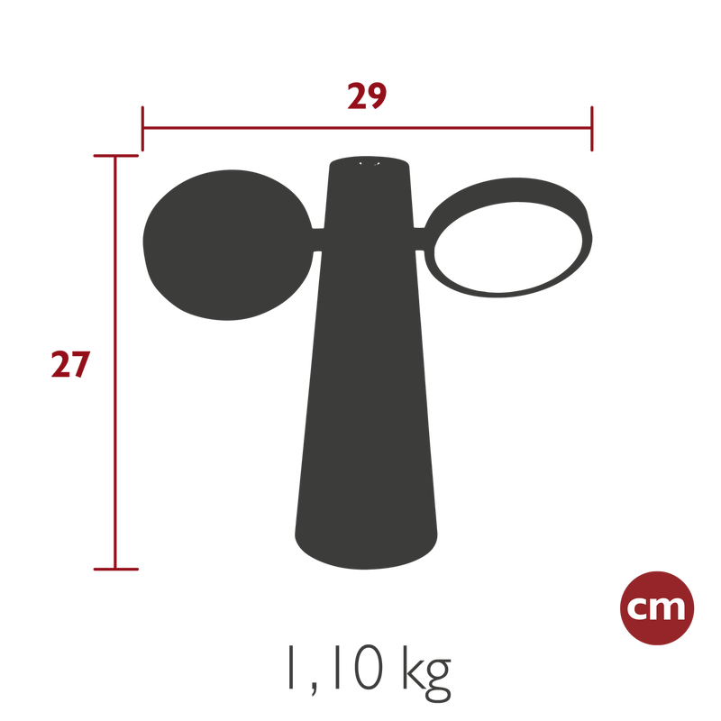Load image into Gallery viewer, Fermob Oto Wireless Table Lamp H.27 cm – dimensions
