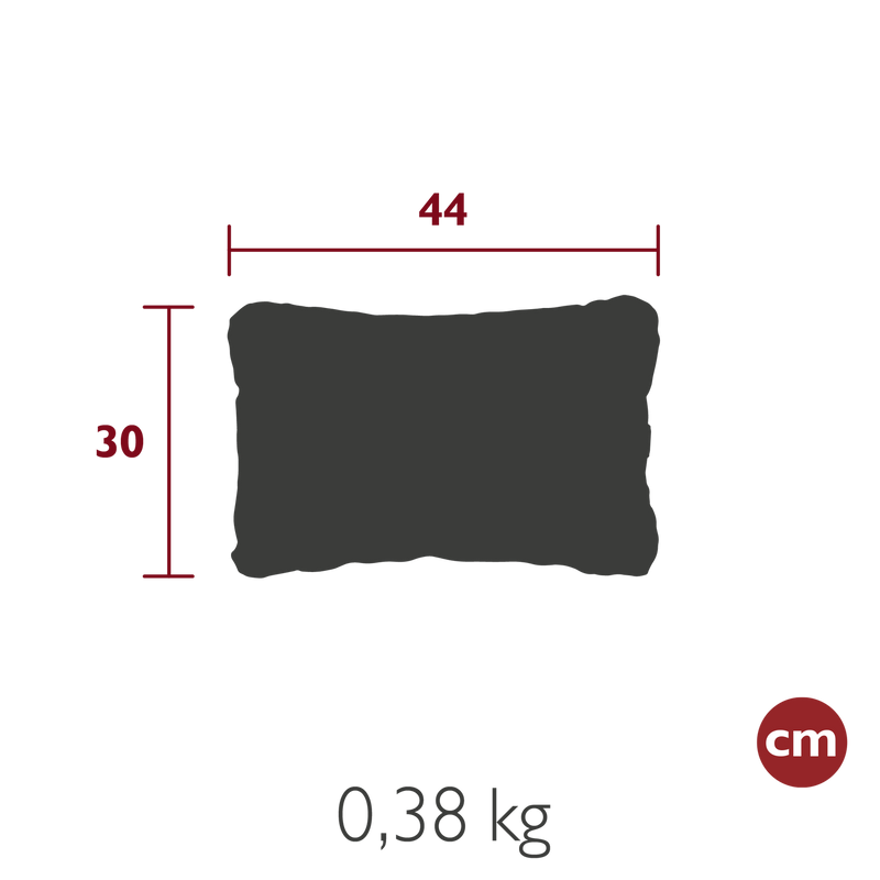 Load image into Gallery viewer, Fermob Trèfle Outdoor Cushion 44 x 30 cm – dimensions
