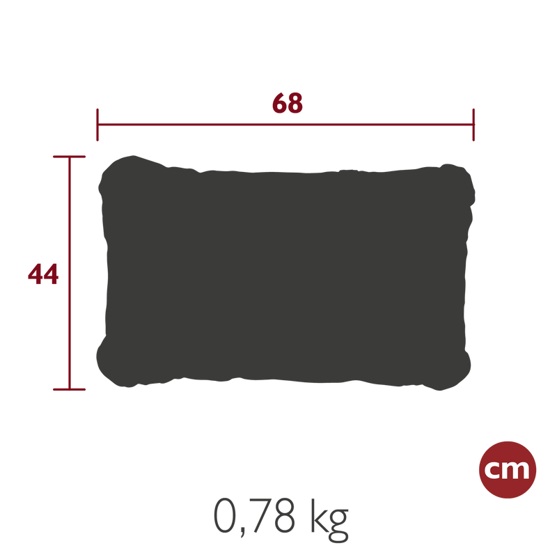 Load image into Gallery viewer, Fermob Trèfle Outdoor Cushion 68 x 44 cm – dimensions
