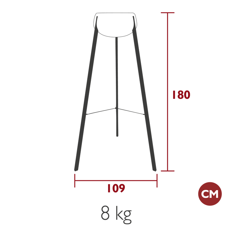 Load image into Gallery viewer, Fermob Yunos Solar Floor Lamp H.180 cm – dimensions
