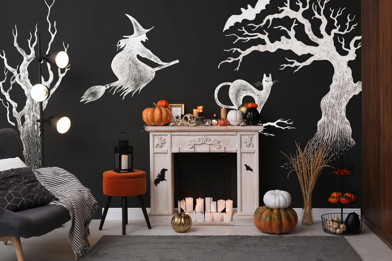 Load image into Gallery viewer, Securit Chalk Wall Kit - Black Paint 2.5 L + Waterproof Markers + Stencils + Cleaner - in use
