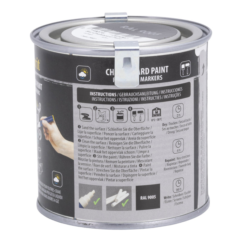 Load image into Gallery viewer, Securit Chalk Wall Kit - Black Paint 250 ml + Waterproof Markers + Stencils + Cleaner
