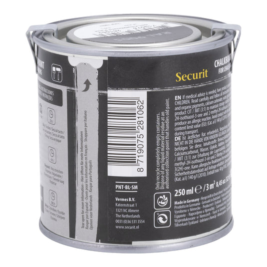 Securit Chalk Wall Kit - Black Paint 250 ml + Waterproof Markers + Stencils + Cleaner
