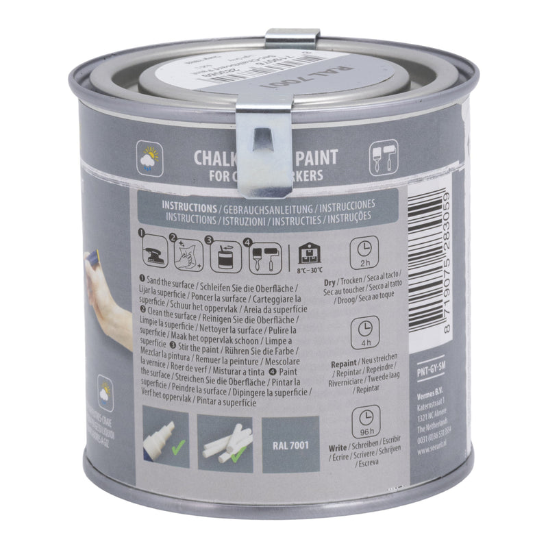 Load image into Gallery viewer, Securit Chalk Wall Kit - Grey Paint 250 ml + Waterproof Markers + Stencils + Cleaner
