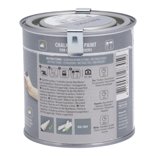 Securit Chalkboard Paint - Grey 7,5x7,5x7,5cm - Pack of 6