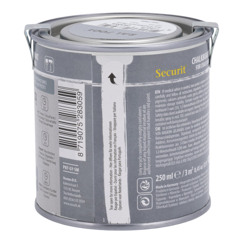 Load image into Gallery viewer, Securit Chalkboard Paint - Grey 7,5x7,5x7,5cm - Pack of 6
