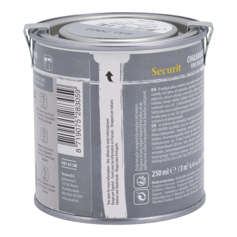 Load image into Gallery viewer, Securit Chalk Wall Kit - Grey Paint 250 ml + Waterproof Markers + Stencils + Cleaner
