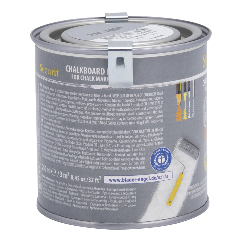 Load image into Gallery viewer, Securit Chalk Wall Kit - Grey Paint 250 ml + Waterproof Markers + Stencils + Cleaner
