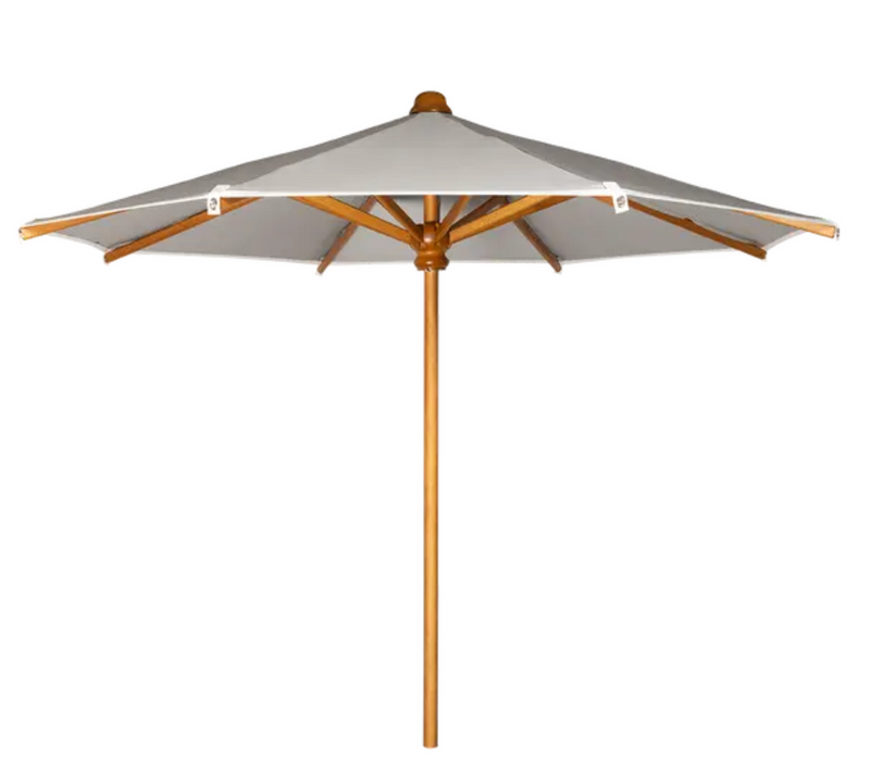 Load image into Gallery viewer, Fermob KOTO teak parasol with 250cm diameter, designed for outdoor gardens and terraces in Ireland, featuring a sturdy, elegant canopy.
