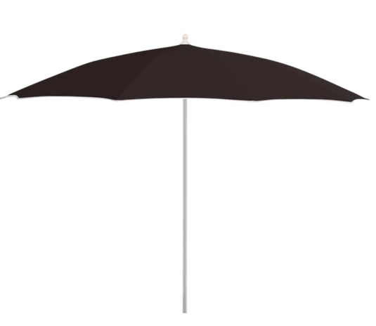 Fermob aluminium parasol with 250cm diameter, lightweight brown outdoor umbrella for commercial use, durable and weather-resistant.