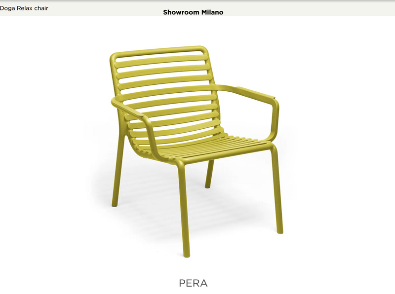 Load image into Gallery viewer, Nardi Doga Relax outdoor chair with curved armrests and woven design, perfect for relaxing outdoor spaces.
